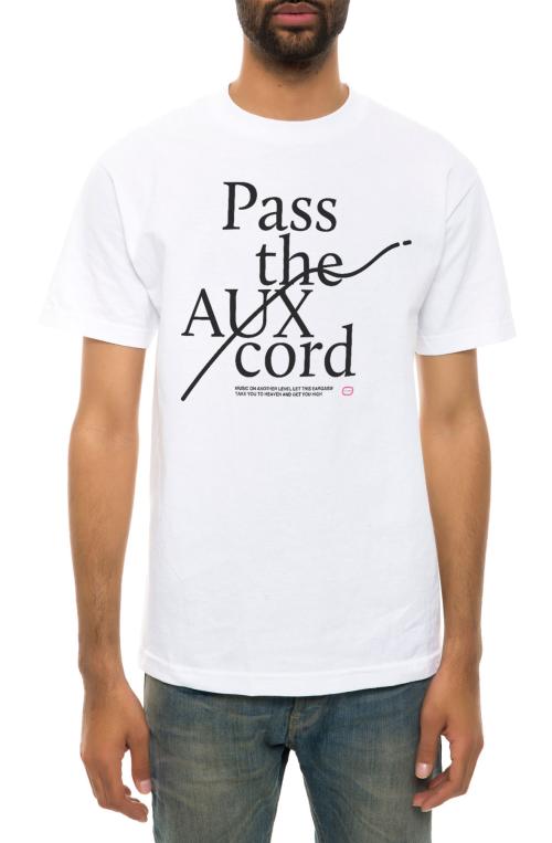 The Pass the Aux Cord Tee in White