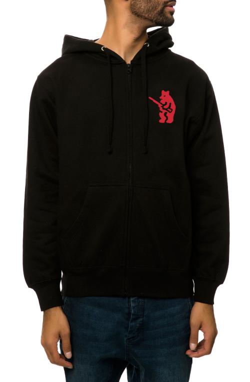 The Shoot in the Woods Zip-Up Hoodie in Black
