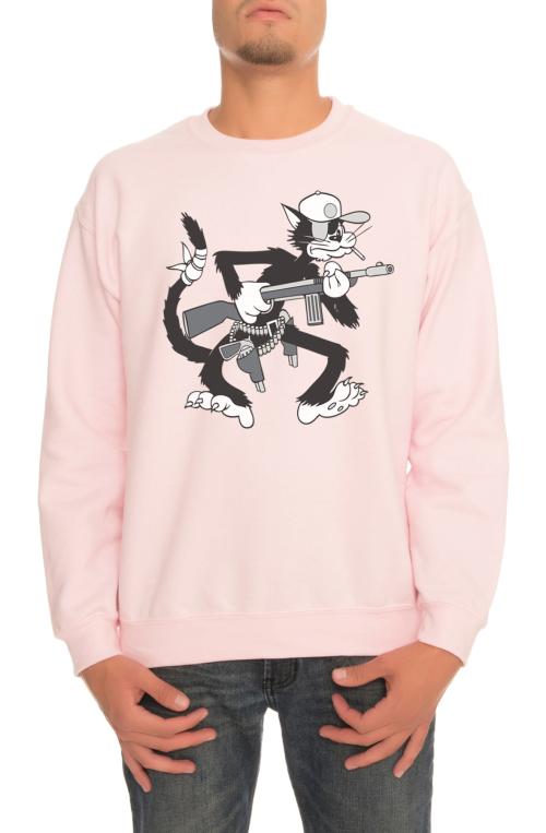 The Cat Named Pablo Crewneck Sweatshirt in Light Pink
