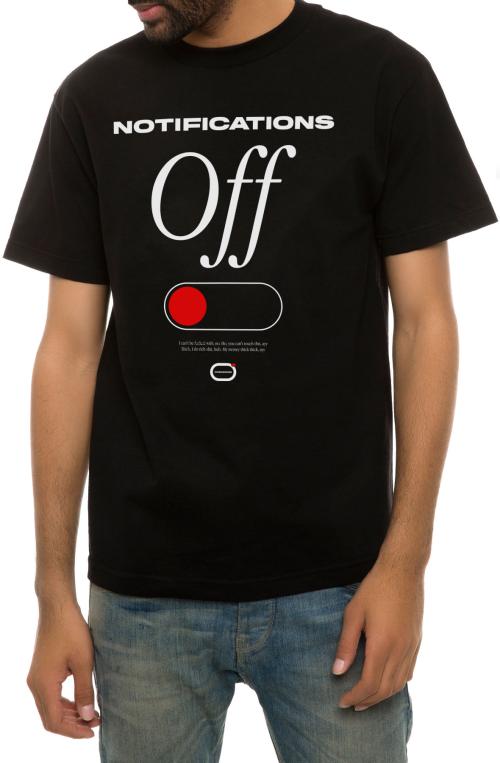 The Notifications Off Tee in Black