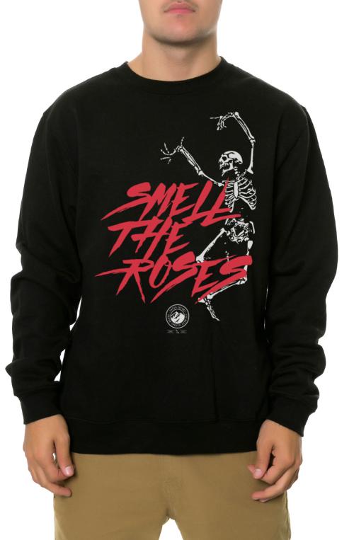 The Smell the Roses Crewneck Sweatshirt in Black