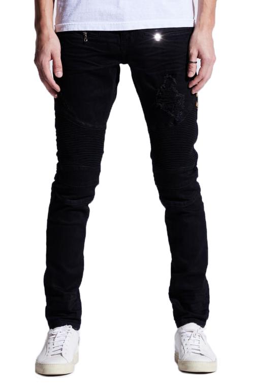 Bower Biker Cheetah Print Denim
