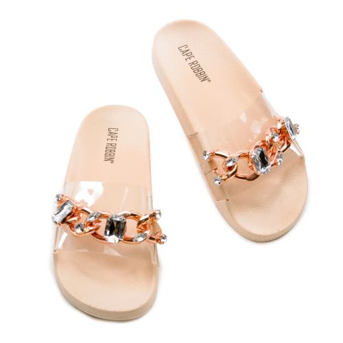 Tackle Rhinestone Clear Slides