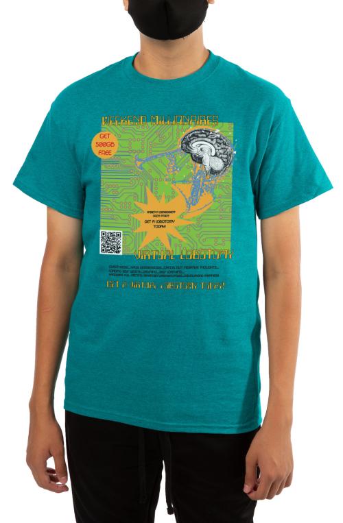 The Virtual Lobotomy Tee in Antique Jade