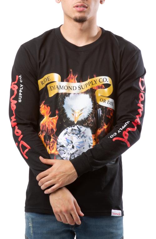 Ride Or Diamond Long Sleeve Tee