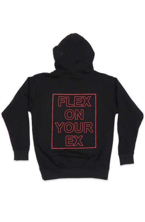 Flex Hoodie in Black and Red