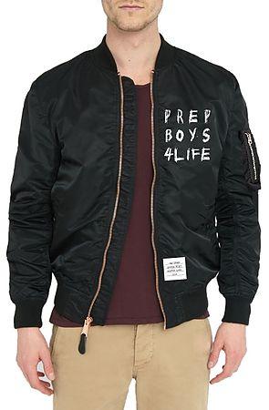 The Prep Boys 4 Life Lightweight MA-1 Bomber in Black