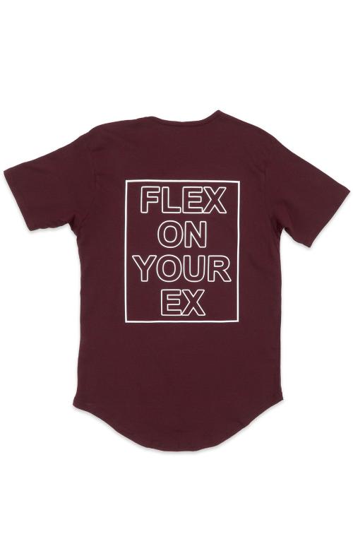 Flex Scoop Tee in Burgundy