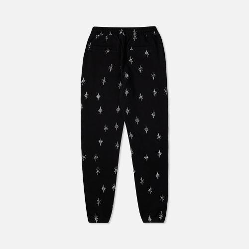 Shine Jaquard Sweatpants Black