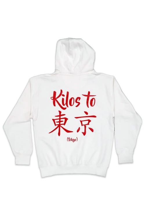 Kilos To Tokyo V2 Hoodie in White and Red