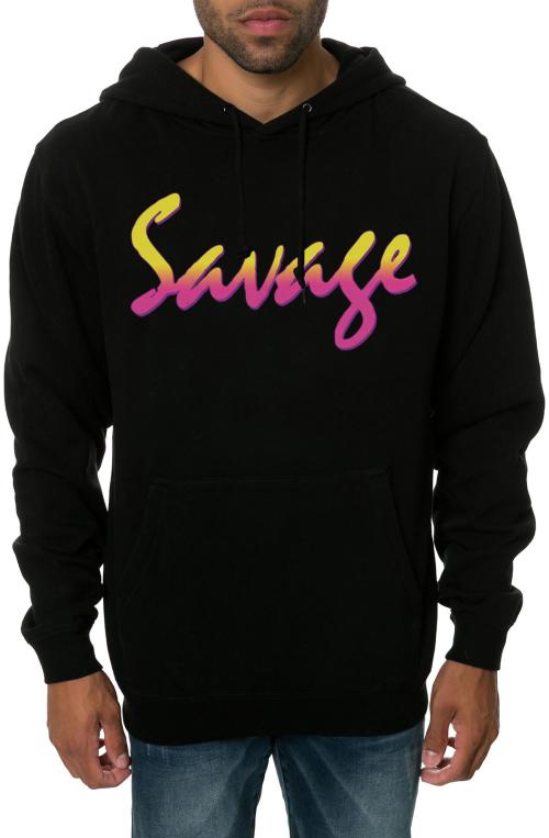 The Savage Script Hoodie in Black