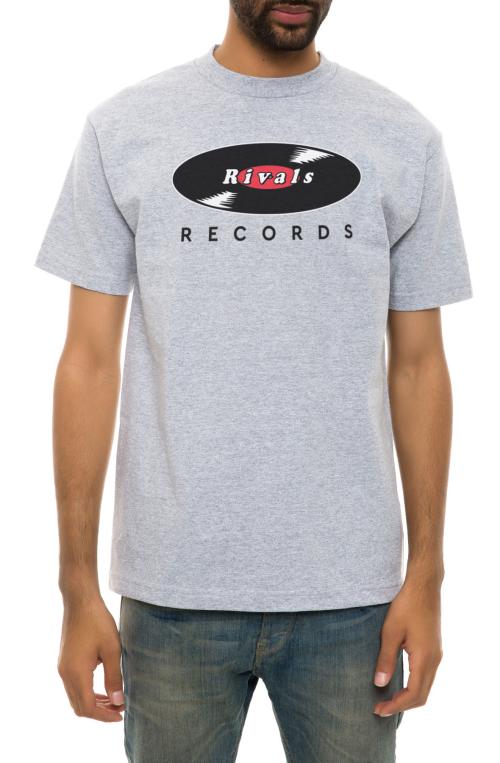 The Diss Record Tee in Heather Grey