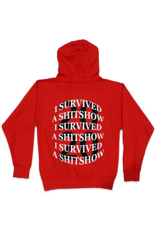 I Survived a Shit Show Hoodie in Red
