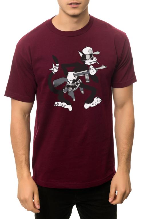The Cat Named Pablo Tee in Burgundy