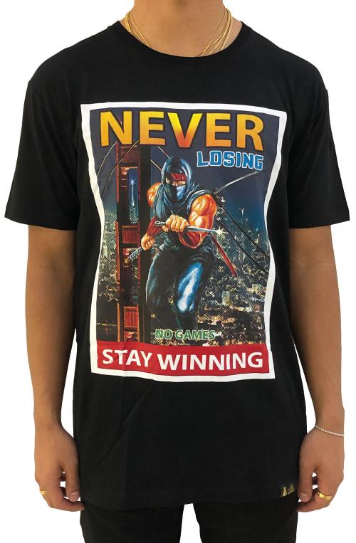 Stay Winning Never Losing ""No Games"" Black Tee