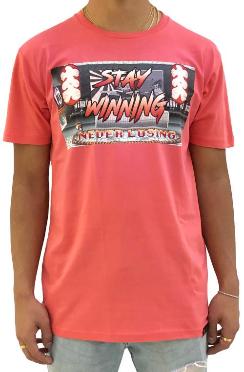Stay Winning Rising Sun Coral Tee