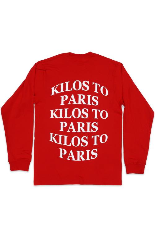 Kilos To Paris Long Sleeve Tee in Red