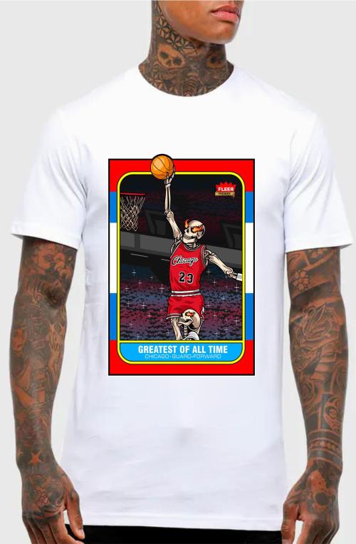 GOAT ROOKIE CARD SHIRT IN WHITE