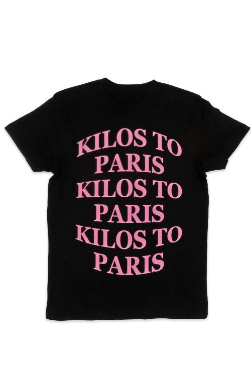 Bulge Kilos To Paris T-shirt in Black and Pink
