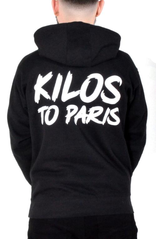 Kilos To Paris Hoodie in Black and White