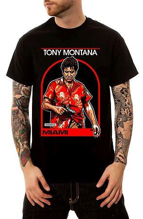 The Tony Montana Bball Card T-Shirt in Black