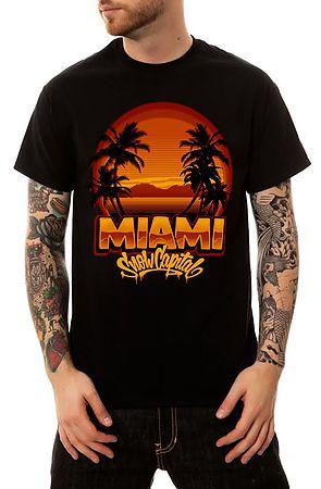 The Miami Airbrush T-Shirt in Black