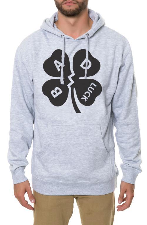 The Bad Luck Hoodie in Heather Grey