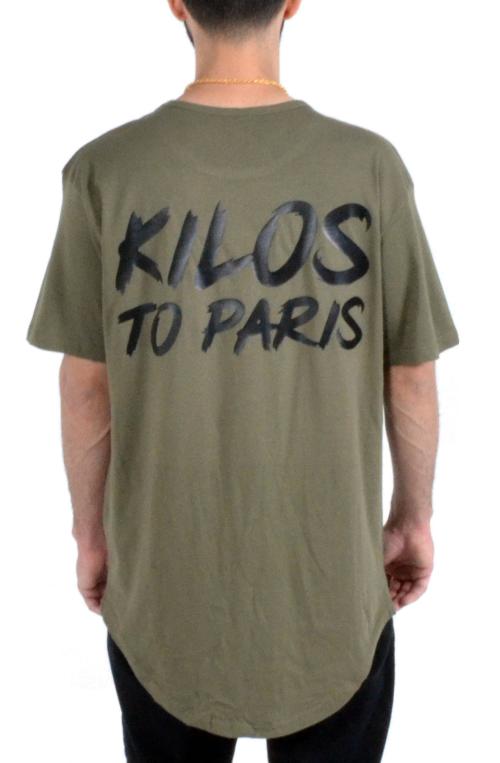 Elongated Kilos To Paris Tee in Olive