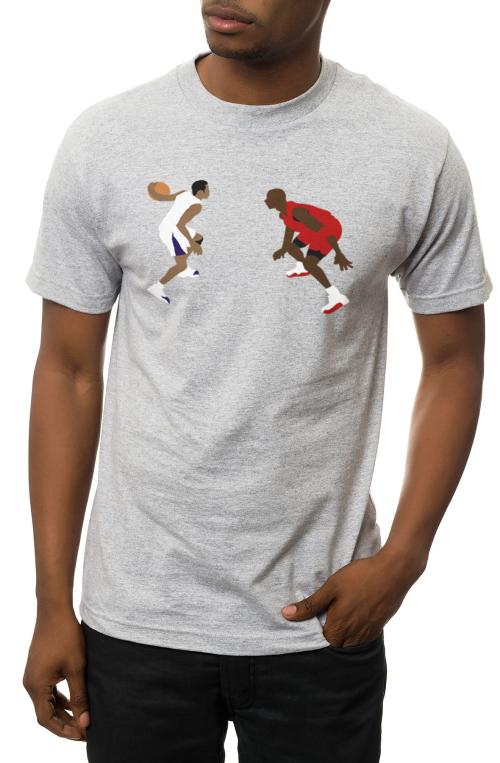 The Crossover Tee in Heather Grey