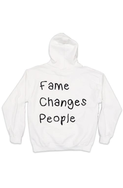 Fame Changes People Hoodie in White and Black