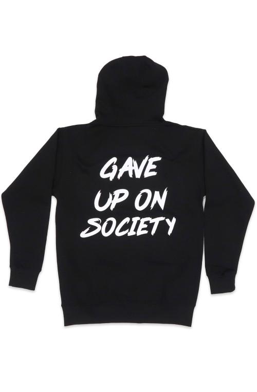 Gave Up on Society Hoodie in Black and White