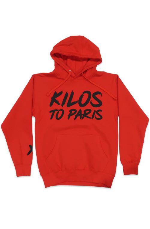 Kilos To Paris V2 Hoodie in Red and Black