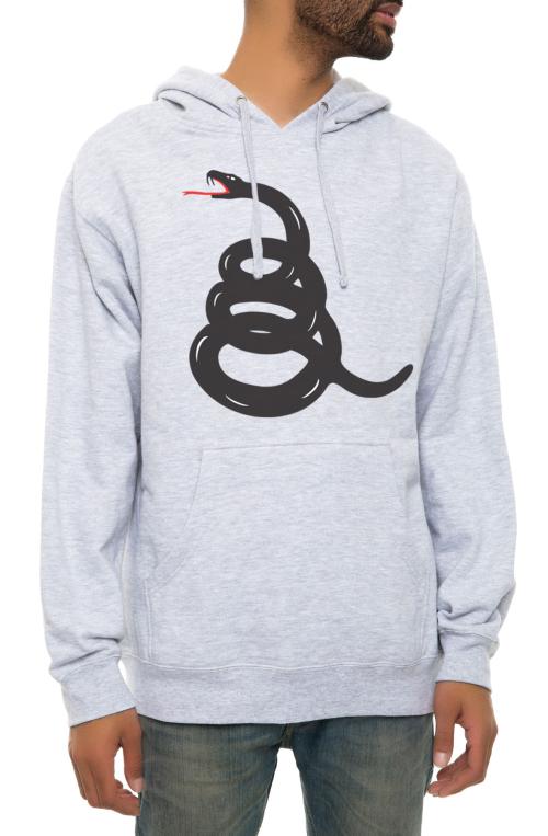 The Black Mamba Hoodie in Heather Grey