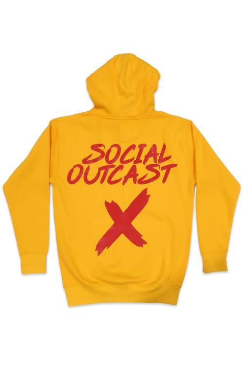 Social Outcast Hoodie in Yellow and Red