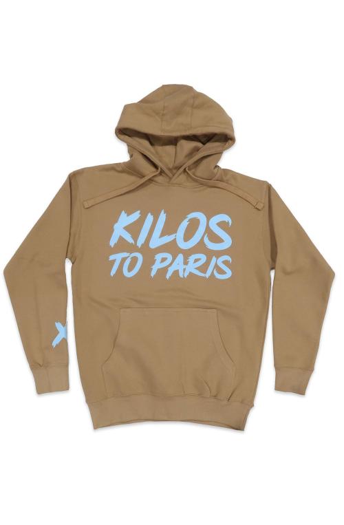 Kilos To Paris V2 Hoodie in Khaki and Light Blue