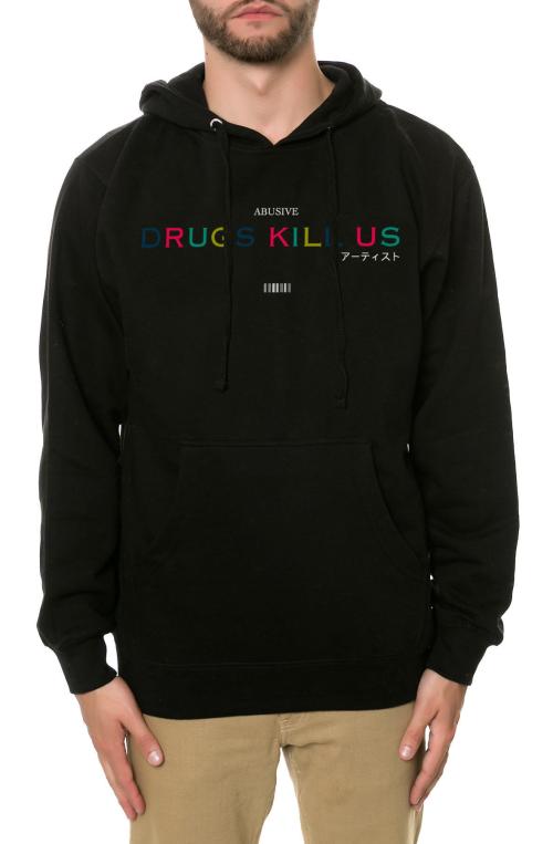 The Drugs Kill Us Hoodie in Black