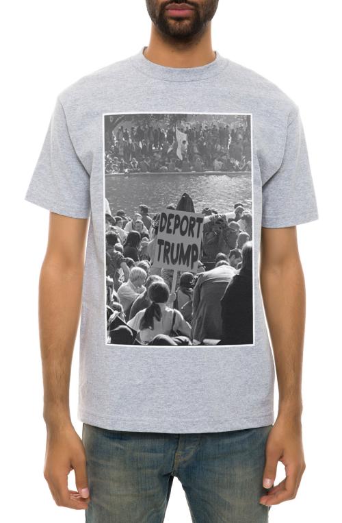 The Deport Him Tee in Heather Grey