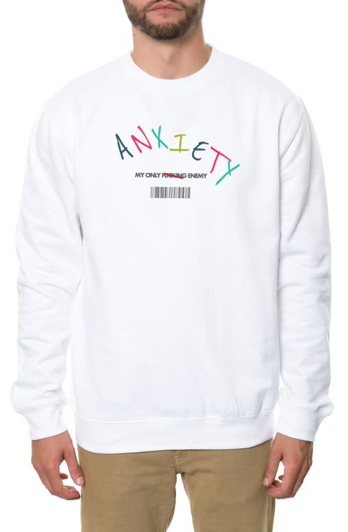 The My Only Enemy Crewneck Sweatshirt in White