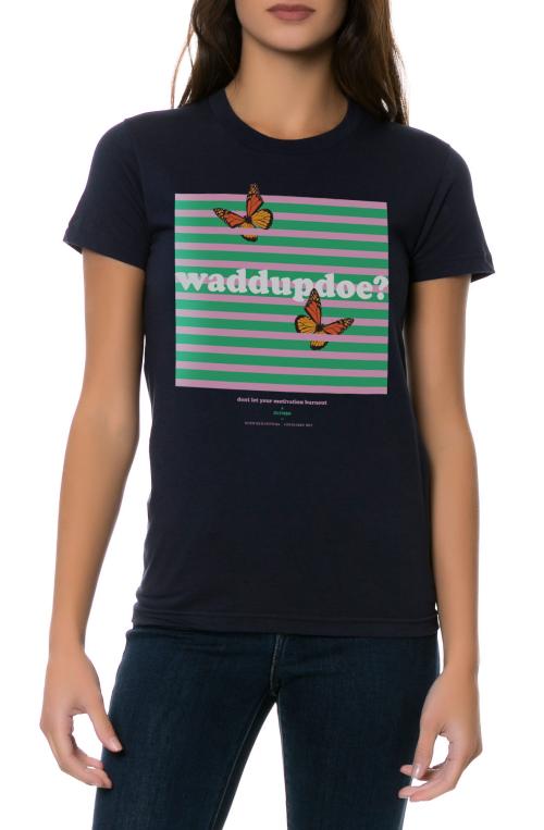 The Waddupdoe Tee in Navy
