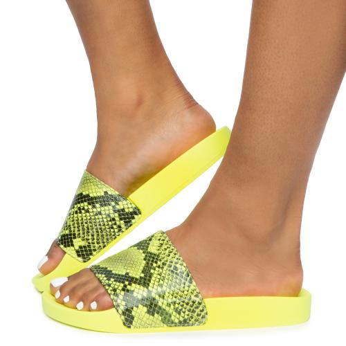 LINDY-03 ONE WIDE BAND SNAKE SANDALS