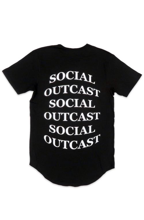 Bulge Social Outcast Scoop Tee in Black