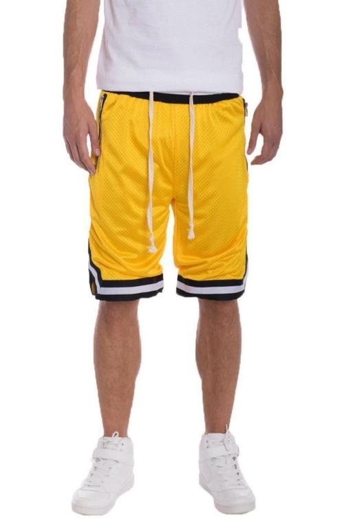 Edwom Double Mesh Shorts - Yellow