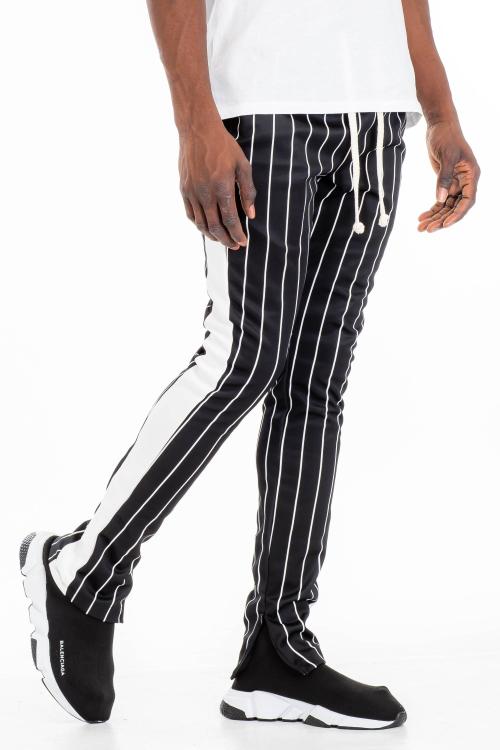 Vertical Pin Stripe Track Pants