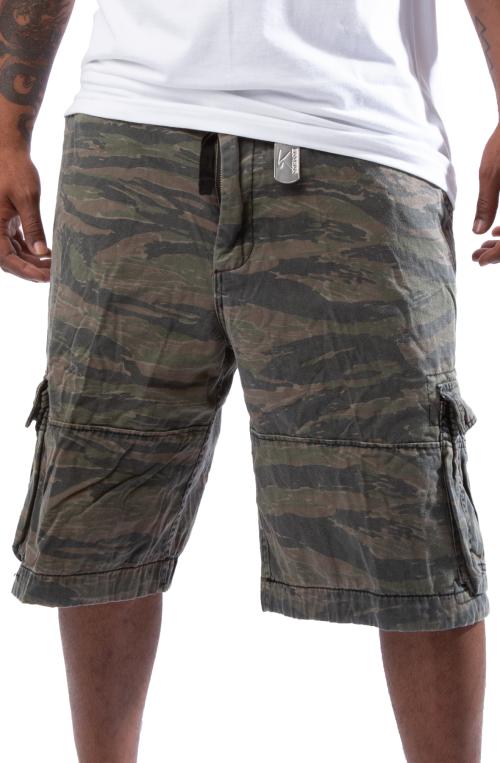 Vintage Camo Infantry Utility Cargo Shorts