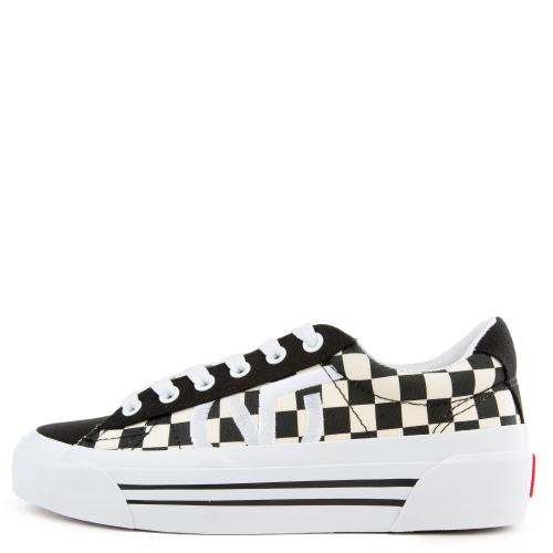 Checkerboard Sid Ni Shoes in White/Black