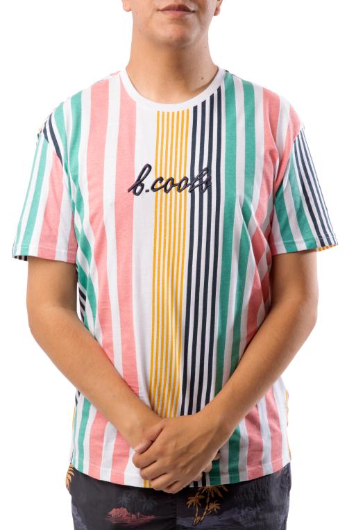 Embroidered Striped Tee