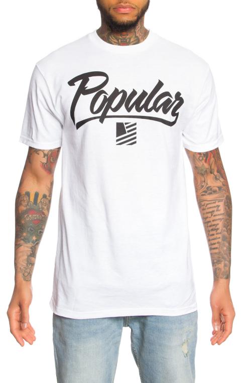 The Popular Script Tee in White
