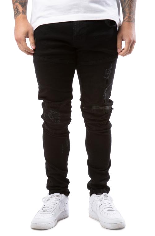 Maurice Knee Zip Moto Jeans
