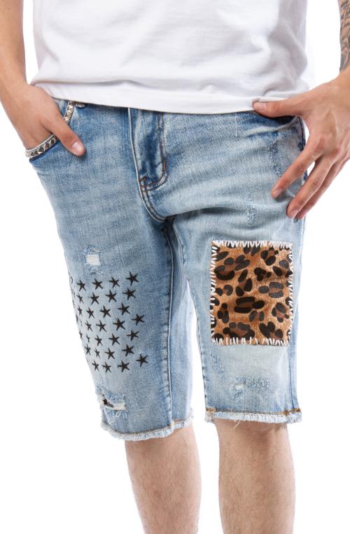 Summit Patchwork Denim Shorts