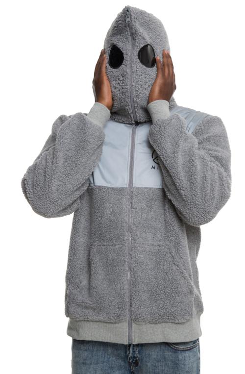 Mint Anorak Hoodie Sherpa Grey